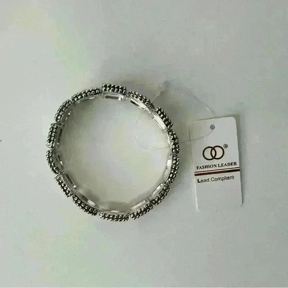 NWT Fashion Leader Women’s Jewel Black Silver Accessory Fashion Bracelet Jewelry - Picture 7 of 10